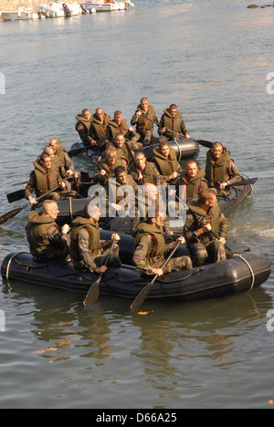 La Française Marine Commando, Collioure, France. Banque D'Images