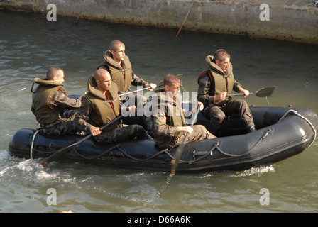 La Française Marine Commando, Collioure, France. Banque D'Images