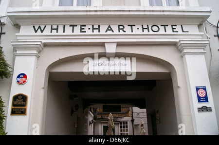 Coach entrée de Best Western White Hart Hotel, Boston, Lincolnshire, Angleterre Banque D'Images