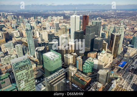 Vue sur le centre-ville de Toronto de la Tour CN Banque D'Images