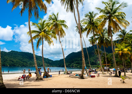 Une belle journée à la plage de Maracas,Trinidad. Banque D'Images