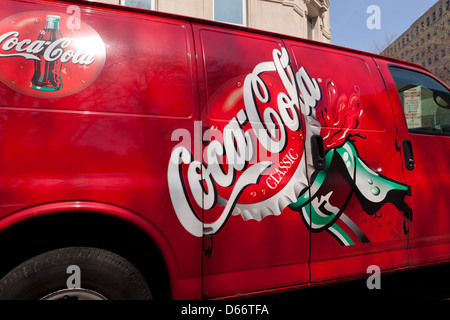 Coca Cola camion de livraison - USA Banque D'Images