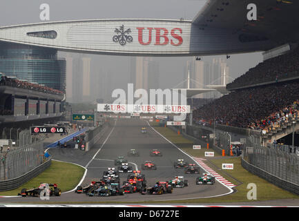 Shanghai, Chine. 14 avril 2013. Sport Automobile : Championnat du Monde de Formule 1 de la FIA 2013, Grand Prix de Chine. Afp Photo Alliance/Alamy Live News Banque D'Images