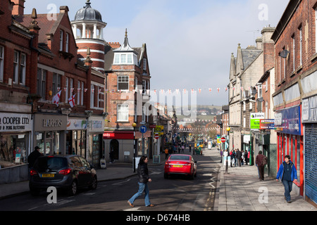 King Street, Belper, Derbyshire, Angleterre, Royaume-Uni Banque D'Images