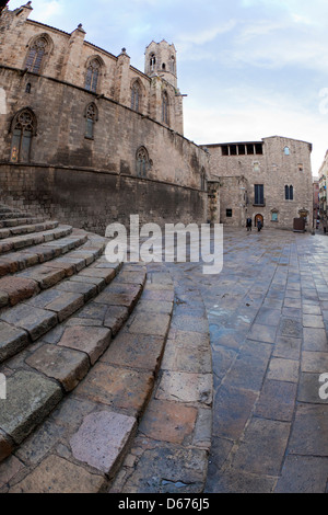 La Plaça del Rei - King's square - dans le centre-ville de Barcelone, Barcelone, Espagne Banque D'Images