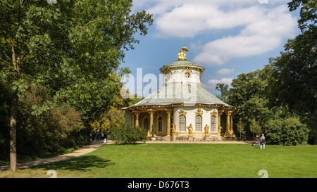 Maison de thé chinois dans le parc de Sanssouci. Potsdam, Allemagne. Banque D'Images