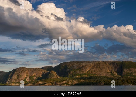 Paysage côtier, lauvsnes, flatanger kommune, nord-gen fylke, Norvège Banque D'Images