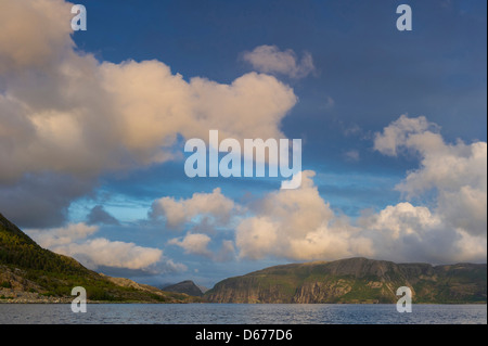 Paysage côtier, lauvsnes, flatanger kommune, nord-gen fylke, Norvège Banque D'Images