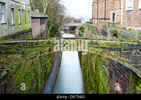 Pont des Soupirs sur le canal coupant Northgate Street Chester Cheshire UK Banque D'Images