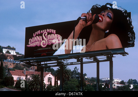 Donna Summer billboard sur le Sunset Strip, circa 1978 Banque D'Images