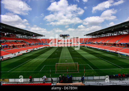 14 avril 2013 - Houston, Texas, États-Unis d'Amérique - 14 avr 2013 : une vue générale du Stade BBVA Compass avant le match de football entre le MLS Houston Dynamo et l'incendie de Chicago à Houston, TX. Banque D'Images