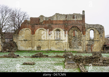 St Augustines Abbey en hiver Canterbury Kent Banque D'Images