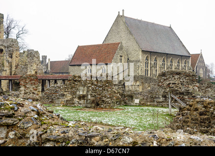 St Augustines Abbey en hiver Canterbury Kent Banque D'Images