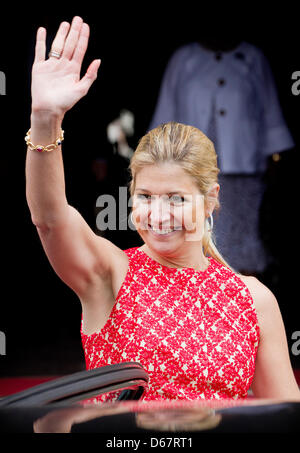 La princesse maxima des Pays-Bas assiste à l'ouverture de l'exposition 'Le Roi Louis Napoléon & son Palais Royal sur le Dam' au Palais Royal d'Amsterdam, Pays-Bas, 28 juin 2012. Photo : Patrick van Katwijk Pays-bas / OUT Banque D'Images