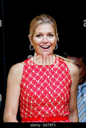 La princesse maxima des Pays-Bas assiste à l'ouverture de l'exposition 'Le Roi Louis Napoléon & son Palais Royal sur le Dam' au Palais Royal d'Amsterdam, Pays-Bas, 28 juin 2012. Photo : Patrick van Katwijk Pays-bas / OUT Banque D'Images