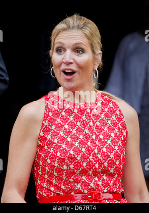 La princesse maxima des Pays-Bas assiste à l'ouverture de l'exposition 'Le Roi Louis Napoléon & son Palais Royal sur le Dam' au Palais Royal d'Amsterdam, Pays-Bas, 28 juin 2012. Photo : Patrick van Katwijk Pays-bas / OUT Banque D'Images