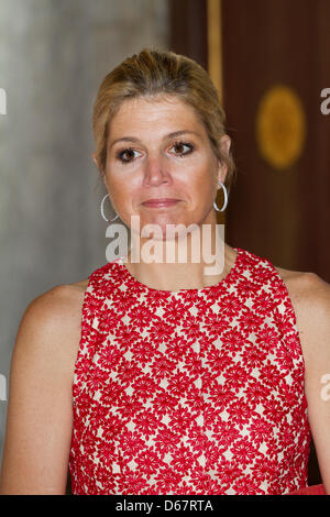 La princesse maxima des Pays-Bas assiste à l'ouverture de l'exposition 'Le Roi Louis Napoléon & son Palais Royal sur le Dam' au Palais Royal d'Amsterdam, Pays-Bas, 28 juin 2012. Photo : Patrick van Katwijk Pays-bas / OUT Banque D'Images