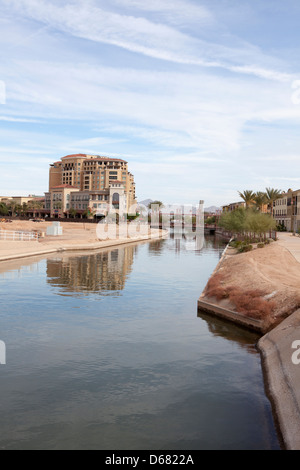 Canal de l'Arizona à Scottsdale, Arizona, USA Banque D'Images