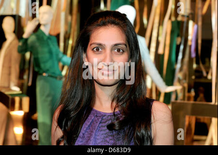 Indian Megha Mittal, président et directeur général de la marque de luxe allemande Escada, arrive pour l'événement "Le Monde de Escada" au grand magasin KaDeWe (de l'ouest) pendant la Semaine de la mode de Berlin à Berlin, Allemagne, 03 juillet 2012. Photo : JENS KALAENE Banque D'Images