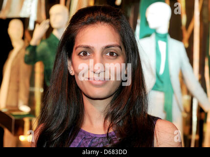 Indian Megha Mittal, président et directeur général de la marque de luxe allemande Escada, arrive pour l'événement "Le Monde de Escada" au grand magasin KaDeWe (de l'ouest) pendant la Semaine de la mode de Berlin à Berlin, Allemagne, 03 juillet 2012. Photo : JENS KALAENE Banque D'Images