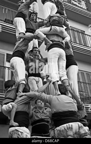 -Tours humaines- Côte d'Or (Espagne). Banque D'Images