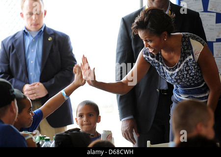 La Première Dame Michelle Obama apparaît à la Ford 400 à la Homestead Miami Speedway Homestead, Floride Banque D'Images