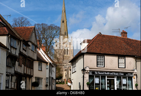 Thaxted, Essex, Angleterre. 15 avril 2013, vu ici : St John the Baptist Church, église Thaxted de Stoney Lane Banque D'Images