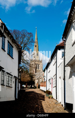 Thaxted, Essex, Angleterre. 15 avril 2013, vu ici : St John the Baptist Church, église Thaxted de Stoney Lane Banque D'Images