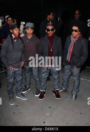 Prodigy, Princeton, Ray Ray et Roc Royal de Mindless Behavior des stars en dehors de ABC Studios pour 'Good Morning America' Nouveau Banque D'Images