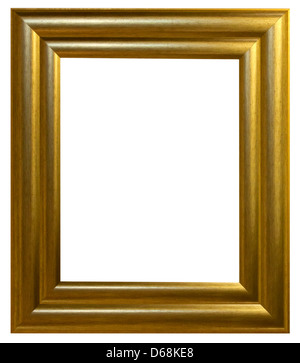 Old antique gold frame isolated fond noir. Banque D'Images