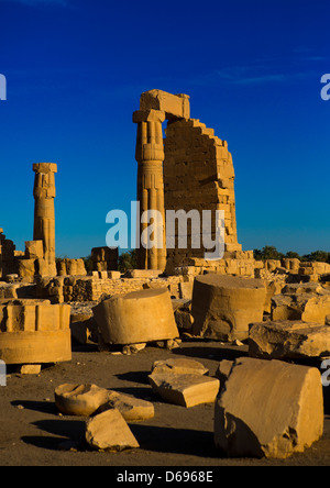 Le Grand Temple de Soleb construit par Aménophis III, Soleb, Soudan Banque D'Images