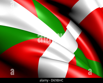 Pavillon d'Pays Basque. Close up. Banque D'Images