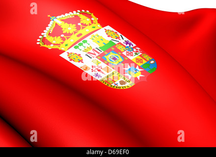 Drapeau de la province de Ciudad Real Banque D'Images
