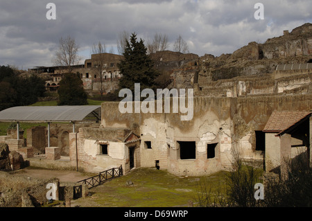 L'Italie. Ruines de l'antique ville romaine-ville de Pompéi. Banque D'Images