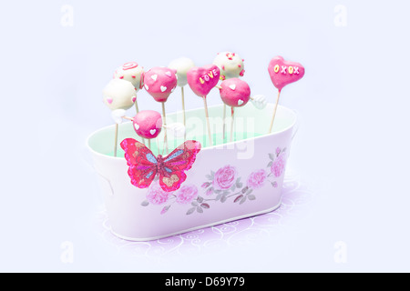 Valentine cake pops Banque D'Images