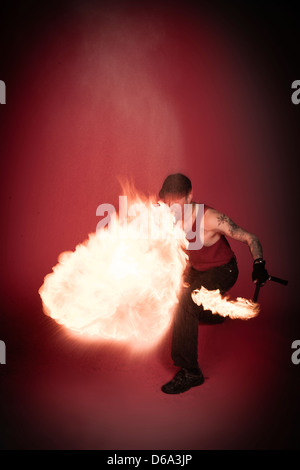 Mise à feu l'exécution Banque D'Images