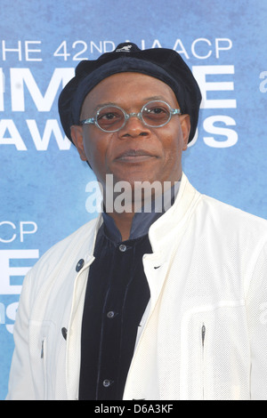 Samuel L Jackson 42ème NAACP Image Awards Au Shrine Auditorium - Arrivées à Los Angeles en Californie, États-Unis - 04.03.11 Banque D'Images