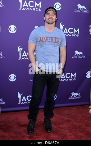 Kip Moore 2012 ACM Awards (Academy of Country Music Awards) au MGM Grand - Arrivées Las Vegas, Nevada - 01.04.12 Banque D'Images