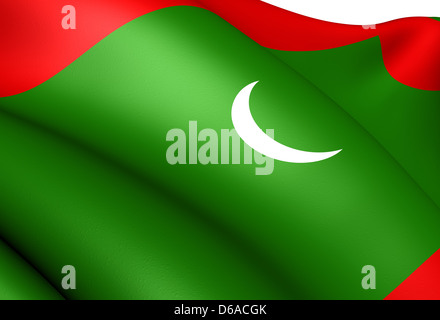 D'un drapeau des Maldives. Close up. Banque D'Images