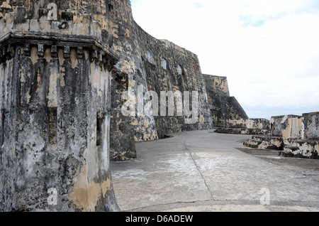 Maison de gardien à El Morro, Site Historique National de San Juan, San Juan, Puerto Rico Banque D'Images