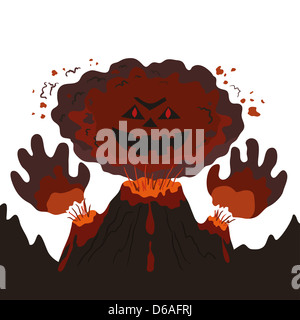 Le mal volcan en éruption Banque D'Images