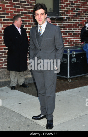 B. J. Novak 'le Late Show with David Letterman" à l'Ed Sullivan Theater - Arrivées New York City, USA - 01.03.11 Banque D'Images