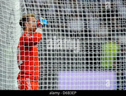 Le gardien Marc-andré ter Stegen en action pendant le match de football entre l'Allemagne et l'Argentine à la Commerzbank-Arena à Francfort/Main, Allemagne, 15 août 2012. Photo : Revierfoto Banque D'Images