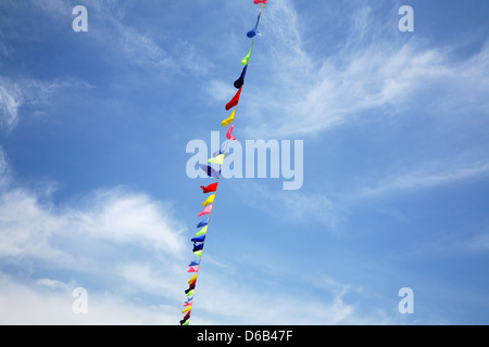 Drapeaux dans le vent Banque D'Images