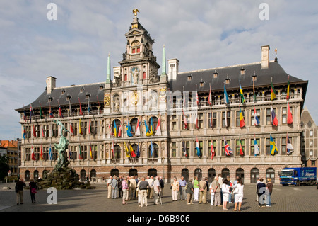 L'Hôtel de Ville, Anvers, Belgique Banque D'Images