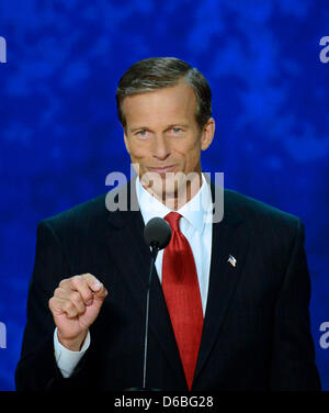 Le sénateur américain John Thune (républicain du Dakota du Sud), lors de la Convention nationale républicaine de 2012, à Tampa Bay, Floride le mercredi, 29 août 2012. .Credit : Ron Sachs / CNP.(RESTRICTION : NO New York ou le New Jersey Journaux ou journaux dans un rayon de 75 km de la ville de New York) Banque D'Images