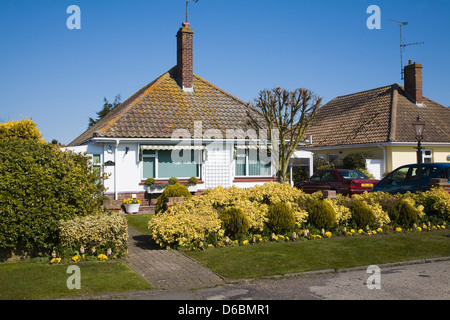 Les logements occupés par leur propriétaire privé Bungalow à Frinton and on Sea, Essex, Angleterre Banque D'Images