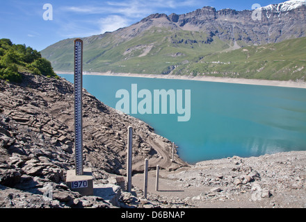 Mesure de niveau d'eau du barrage Banque D'Images