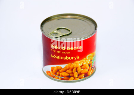 220g de Sainsbury's propre label des fèves Banque D'Images