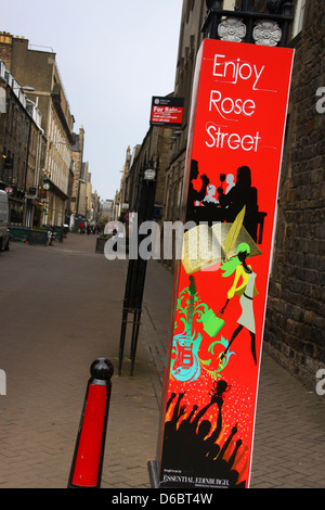 Rose Street Centre-ville d'Édimbourg en Écosse Banque D'Images